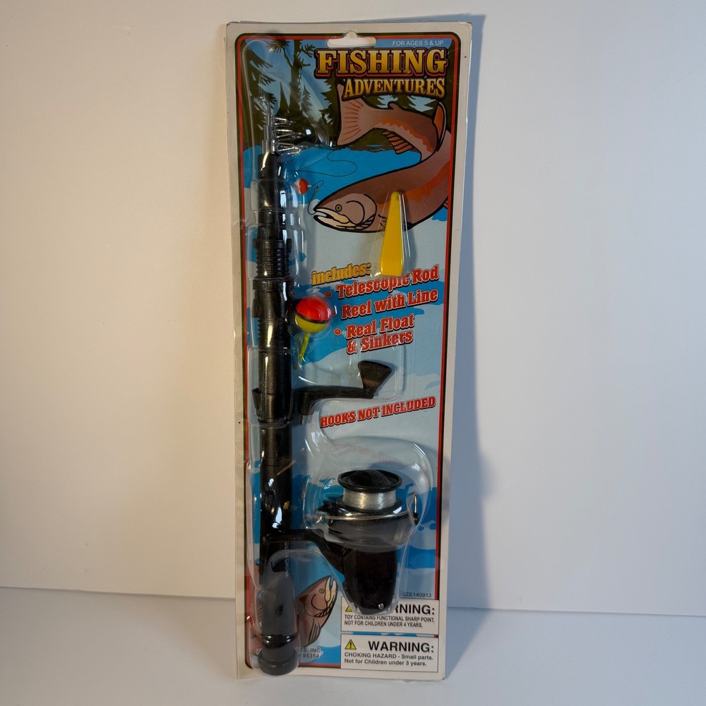 Vintage WonderTreats Fishing Adventures Kids Telescopic Fishing Rod  Reel Sealed